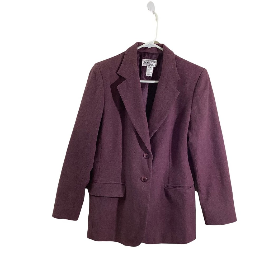 Pendleton Wool Purple Career Blazer Jacket - image 1